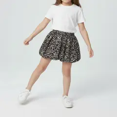 BARBIE - Falda para Niña Animal print Cintura elásticada de Algodón