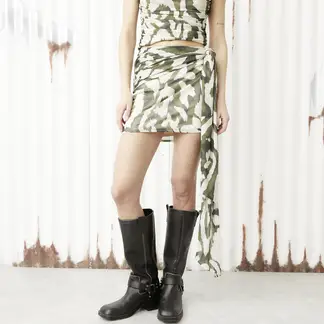 DENIMLAB - Falda Mini Mujer Animal print