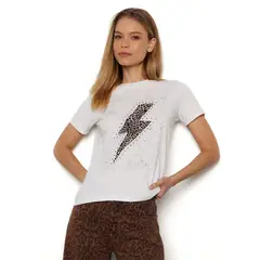 DENIMLAB - Camiseta Mujer con Estampado Manga corta