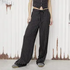 DENIMLAB - Pantalón Baggy Mujer Tiro medio