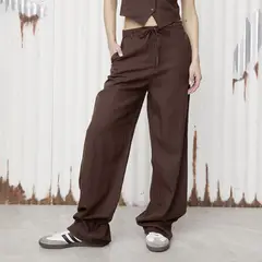 DENIMLAB - Pantalón Baggy Mujer Tiro medio