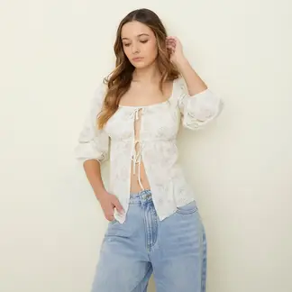 SYBILLA - Blusa Mujer con Estampado Manga larga