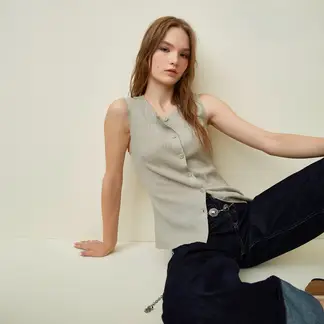 SYBILLA - Blusa Mujer Sin mangas