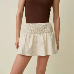 SYBILLA - Falda Mini Mujer de Algodón