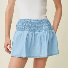 SYBILLA - Falda Mini Mujer de Algodón