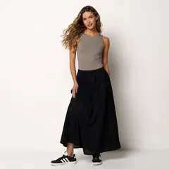 SYBILLA - Falda Maxi Mujer de Algodón