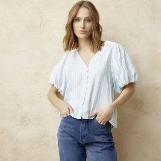 BASEMENT - Blusa Mujer Manga corta globo