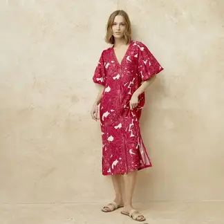 BASEMENT - Vestido Mujer Medio Casual con Estampado