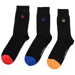 BENETTON - Medias Hombre Medio Pack de 3