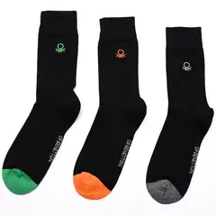 BENETTON - Medias Hombre Medio Pack de 3