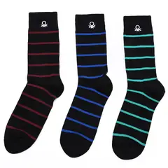 BENETTON - Medias Hombre Largo Pack de 3