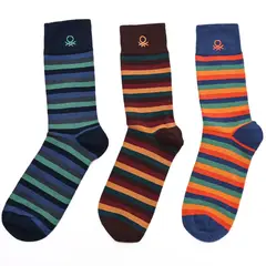 BENETTON - Medias Hombre Largo Pack de 3