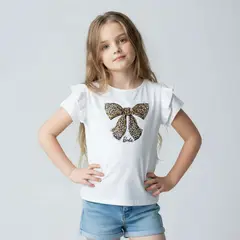 BARBIE - Camiseta Para Niña Manga corta de Algodón