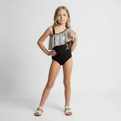 BARBIE - Body para Niña Lentejuelas de Algodón