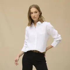 LA MARTINA - Camisa Mujer de Lino Manga larga