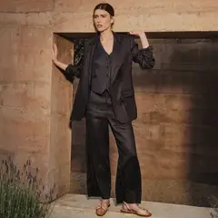 LA MARTINA - Pantalón Recto Mujer Tiro alto