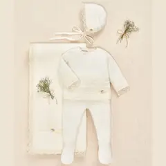 PAZ RODRIGUEZ - Sets Jubón manga larga + Pantalón para Bebé niña en Algodón