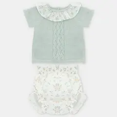 MARTIN ARANDA - Sets Jubón con volante en cuello + Braga estampada para Bebé niña en Algodón