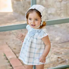 MARTIN ARANDA - Sets Vestido + Braguita de cuadros para Bebé niña en Lino