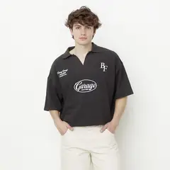 BEARCLIFF - Camiseta polo Hombre con Estampado de Algodón