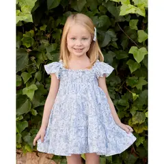 MARTIN ARANDA - Vestido para Niña con Estampado Print Manga corta de Algodón