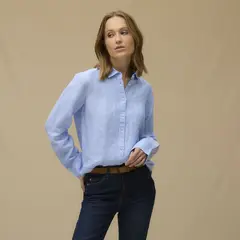 LA MARTINA - Camisa Mujer de Lino Manga larga