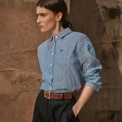 LA MARTINA - Camisa Mujer de Lino Manga larga