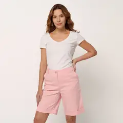NEWPORT - Short Mujer Tiro medio de Algodón