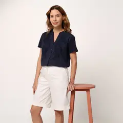 NEWPORT - Short Mujer Tiro medio de Algodón