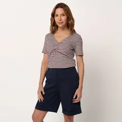 NEWPORT - Short Mujer Tiro medio de Algodón