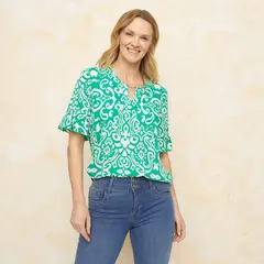 SOUTHLAND - Blusa Mujer con Estampado Manga corta
