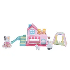 KIDS N PLAY - Casa de muñecas: Set casa del parque La campiña de los gaticos