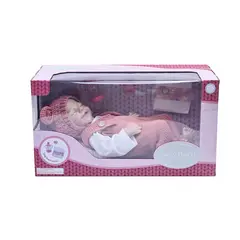 KIDS N PLAY - Muñeca bebé con accesorios rosa