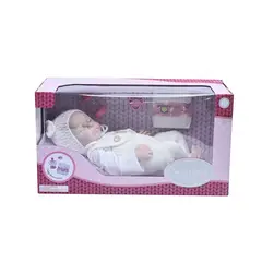 KIDS N PLAY - Muñeca bebé con accesorios blanca