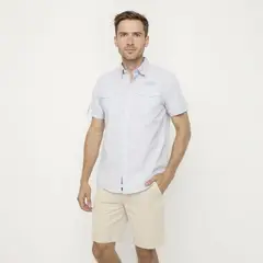 UNIVERSITY CLUB - Camisa Hombre Manga corta Slim fit de Algodón