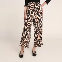 STEFANO COCCI - Pantalón Wide leg Mujer Tiro medio Estampado Steffano Cocci