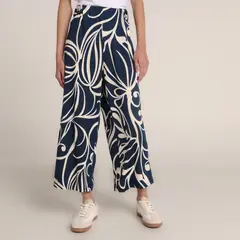 STEFANO COCCI - Pantalón Wide leg Mujer Tiro medio Estampado Steffano Cocci