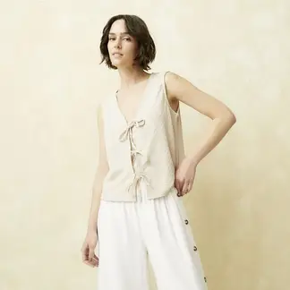 UNIVERSITY CLUB - Blusa Mujer Anudada Sin mangas