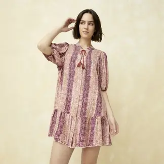 UNIVERSITY CLUB - Vestido Mujer Corto Casual Animal print