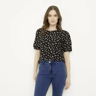 NEWPORT - Blusa Mujer con Estampado Manga corta