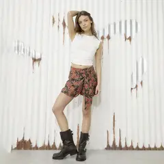 DENIMLAB - Falda Mini Mujer Anudada de Viscosa