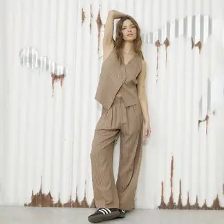 DENIMLAB - Pantalón Palazzo Mujer Tiro medio
