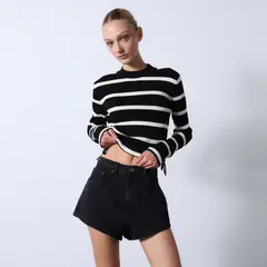 DENIMLAB - Short Mujer Tiro medio de Algodón