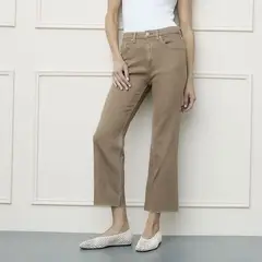 BASEMENT - Jean Capri Mujer Tiro medio de Algodón
