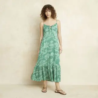 BASEMENT - Vestido Medio Casual con Estampado para Mujer