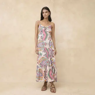 BASEMENT - Vestido Medio Casual con Estampado para Mujer