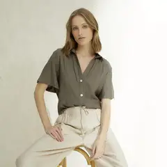 BASEMENT - Camisa Mujer Manga corta