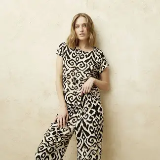 BASEMENT - Blusa Mujer con Estampado Manga corta