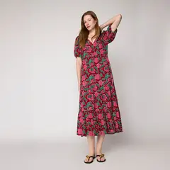 BASEMENT - Vestido Mujer Medio Casual con Estampado