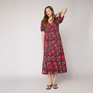 BASEMENT - Vestido Mujer Medio Casual con Estampado